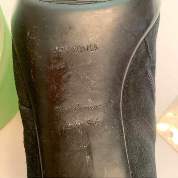 Aquatalia Made in Italy Water Resistant Blue Suede Booties - Picture 11 of 13